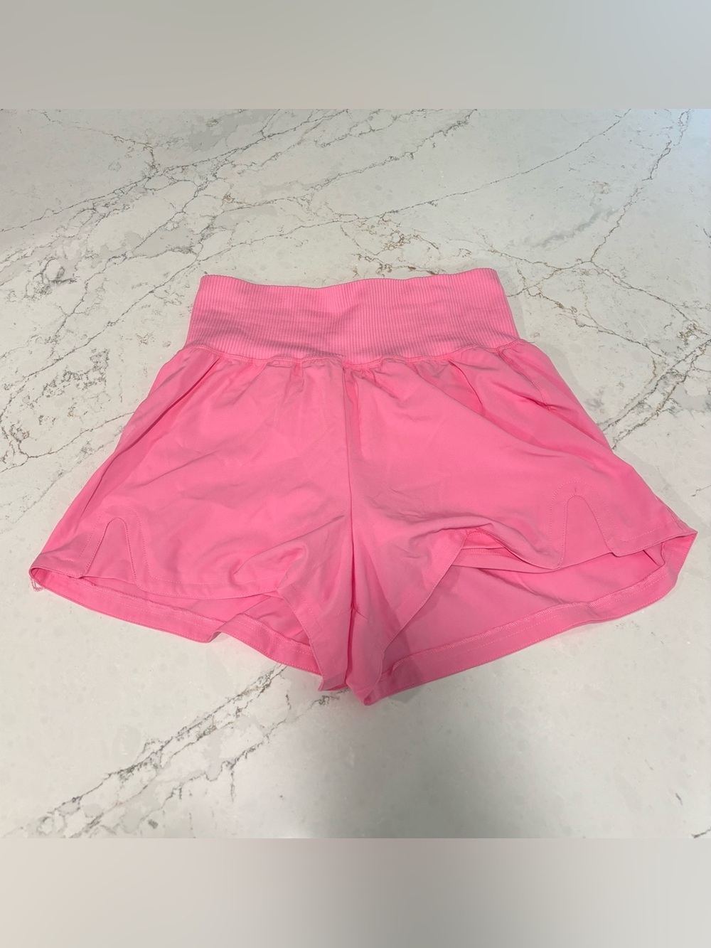 Women’s High-Waist Pink Athletic Shorts